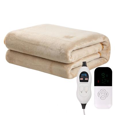 China Anti-Static heated washable soft fleece quick heat over-heat protection electric blanket throw for sale