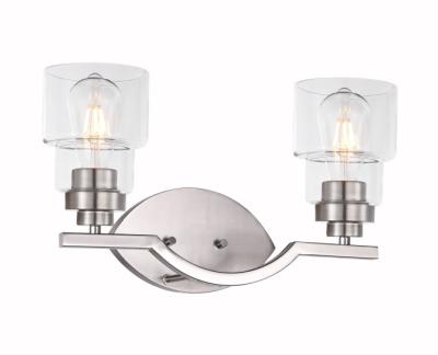 China Modern Bathroom Vanity Lighting Clear Glass Shade E26*2 60W (bulb not include) for sale