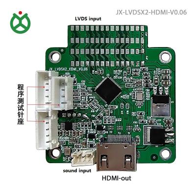 China JX-LVDS-HD industrial screen LVDS to HD MI signal converter monitor control board used for HD MI output include noise for sale