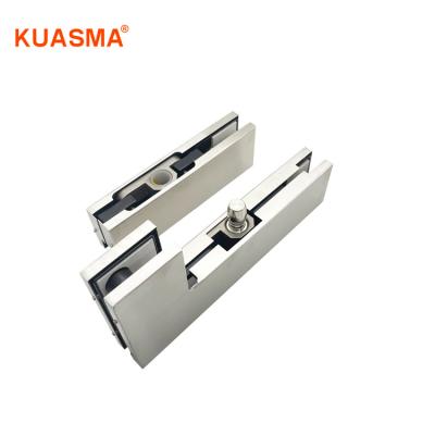 China Modern Top Bottom Overpanel Lock big L Aluminum Alloy Stainless Steel Square  Hardware Clamp For Frameless glass door patch fitting for sale