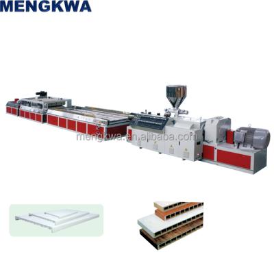 China Decorative Profile PVC Wooden Door Panel Extrusion Machine for sale