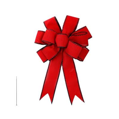 China NewYear Red Bow Ornament 28*30cm Christmas Tree Bow Christmas Gift Bow Christmas for sale