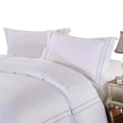 China Nondisposable Hot Sale 100% Cotton Embroidery Sheet Hotel Duvet Cover With Quilted Bed Cover Set for sale