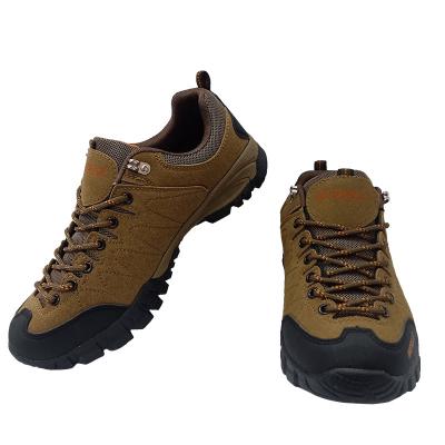 China Fashion Trend High Quality Leather Summer Breathable Men Lace Up No Slip Hiking Shoes for sale