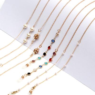 China Hot Sellers Metal Glasses Chains Gold Plated Sunglasses Chain Strap Masking Holder F201 for sale