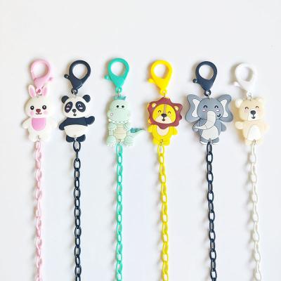 China Children's Cartoon Acrylic String Animal Multiple Mask Anti Loss Rope Hanging Colors String Mask F205 for sale