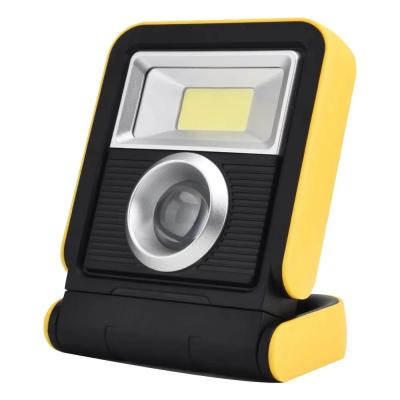 China Super Bright LANDSCAPE Solar Powered Led Work Light USB Rechargeable COB LED Spotlight Outdoor Folding Portable Power Bank for sale