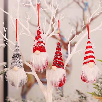 China Hanging Cloth Christmas Gnome Elf Doll Christmas Tree Decoration Knitted Doll Charm Christmas Tree Decor Wool Pendant 2022 New Year for sale