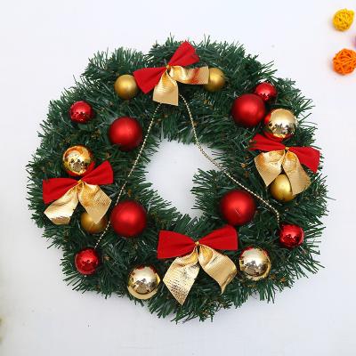 China Pvc+iron+wooden+foam Ring Christmas Wreath Ornament Door Garlands Merry Christmas Outer Decor For Home 2021 Happy New Years Naviidad Pendants for sale