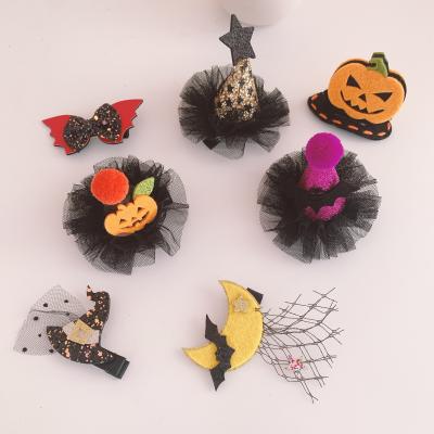 China 2021 European and American Style Hot Cute Halloween Hair Pins For Children Kids Children Bling Hair Clip Hairpin Custom Hair Accessories for sale