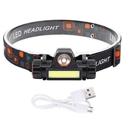 China Waterproof 2500lm COB Led Night Riding Headlight Head Lamp Headlight Built In 18650 Batteries Usb Rechargeable 5w Working Light for sale