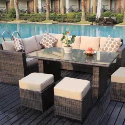 China All weather; Hot Selling Royal Garden Sofa Dining Set Outdoor Furniture UV Protection Rattan for sale