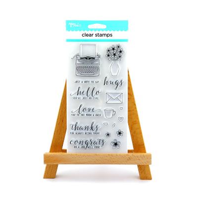 China Custom Silicone PVC TPR School Toy Exceptional Quality Personalized Clear Multifunctional Rubber Silicone Verdict Stamp Card Making for sale