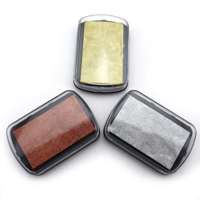 China School Hot Sale Finely Processed Best Normal Non-Toxic Stamp Dye P001 Metallic Ink Pad For DIY Craft Embossing Rubber Stamping for sale