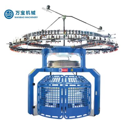 China WANBAO Double Weft Jersey Knitting Machine High Speed ​​Circular Rib Fabric Making Machine Factory Price for sale