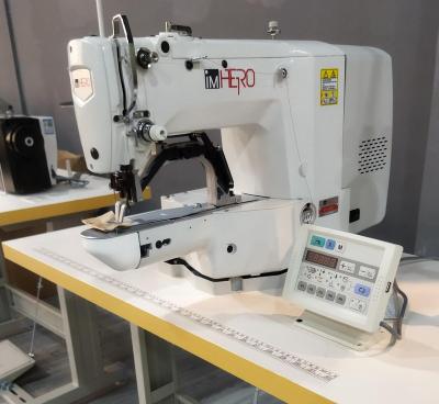 China Garment Shops High speed computerized electronic straight button hole industrial sewing machine for cap&hat making for sale