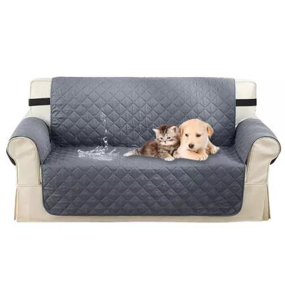 China Comfortable Easy Care Waterproof Quilted Sofa Cover For Pet And Kids Slip Cover for sale