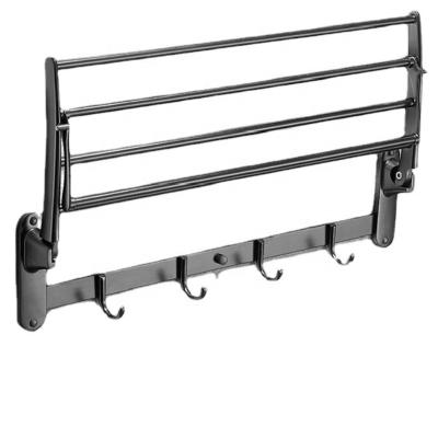 China With Gray Towel Rack Accessories Towel Hook Gun Bathroom Stainless Steel Portable Towel Rack for sale