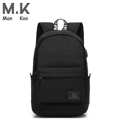 China With USB Canvas School Backpack Bag Canvas Black Backpack for sale