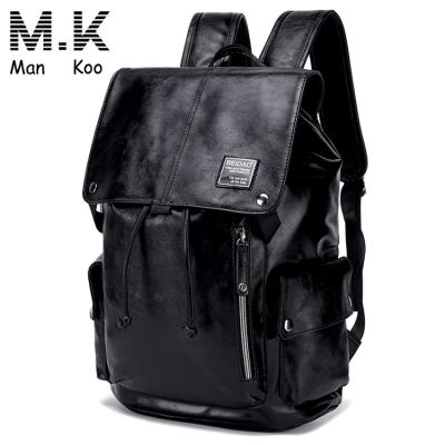 China New Patterns Waterproof Custom Leather Laptop Backpack School Bag for sale