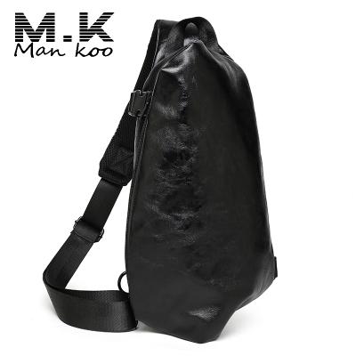 China Waterproof 2018 New Products Men's PU Chest Sling Bag Men's Backpack for sale