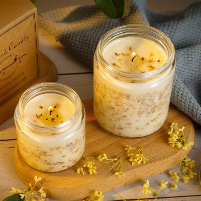 China Birthdays Customized Private Label Luxury Osmanthus Scented Wholesale Candle for sale