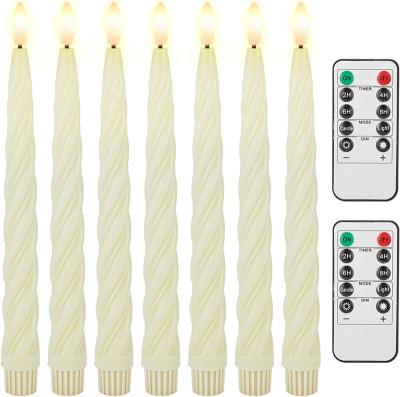 China Remote Function Lvory White Flameless Candle Led Candles Set With Remote Control Set Timer Chip for sale