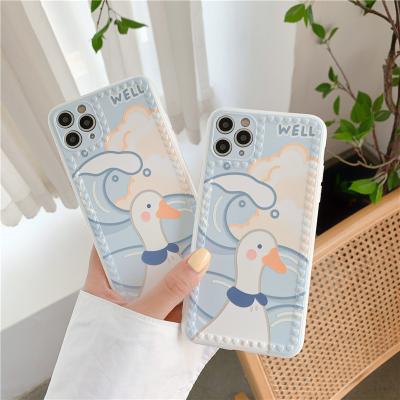 China Suitable Protection iPhone11promax sea wave duck xsmax mobile phone case Apple x/xs full protective case for sale