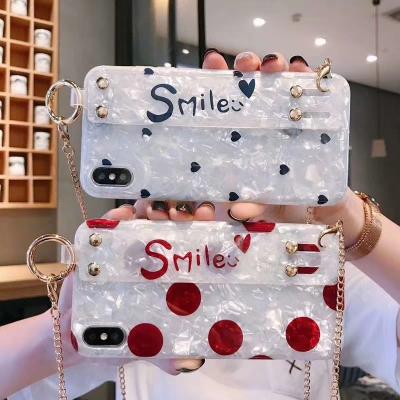 China Innovative Tpu Shell Pattern Wristband Phone Case IMD Phone Shape For Iphone 6s 6plus7 Plus Bling Phone Case for sale