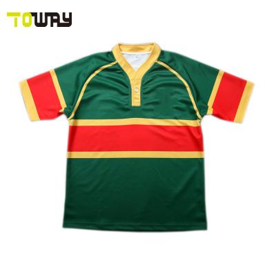 China Wholesale Bulk Antibacterial Black And Gold Rugby Shirts for sale