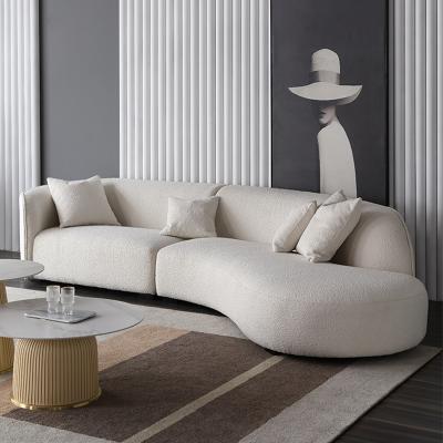 China Other XINGTUO Soft Round Modern Simple Couch Sofa Minimalist Special Shaped White Cashmere Sofa for sale