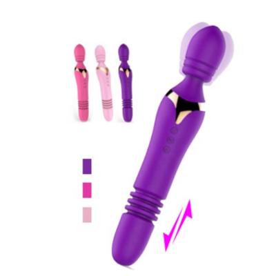 China Stretching Vibration Thrusting Soft Vibrator Silicone Usb Filling Swing Telescopic Cat Vibration for sale