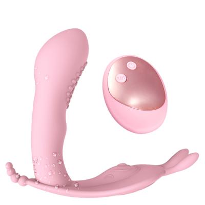 China 70 Min Women Penis Dildo Vibrator For Radio Remote Control Wearable Rabbit Panties Vibrator for sale