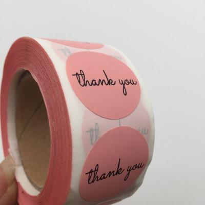 China Waterproof Cheap Self Adhesive Roll Printing Thank You Stickers Sealing Sticker Printing Labels Label Adhesive Packaging Sticker for sale