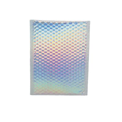 China shoes & Wholesale Metallic Laser Printable Custom Poly Film Red Bubble Mailer Padded Envelopes Rose Color Bubble Bag for sale