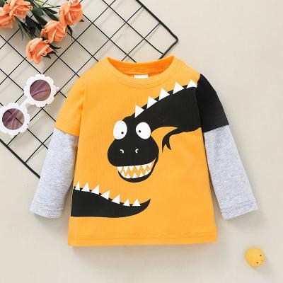 China Wholesale Breathable 100% Cotton Long Sleeve Boys' Tees Baby T-shirt Toddler Shirts for sale