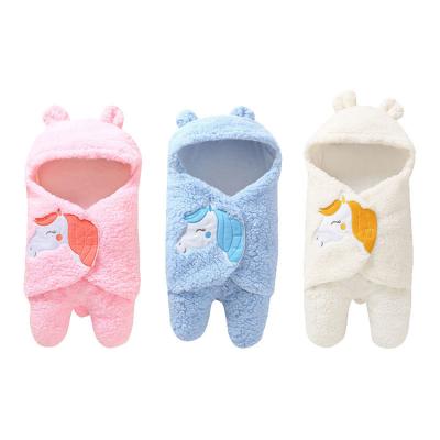 China OEM Breathable Winter Plush Wrap Baby Sleeping Bag Cotton Baby Sleeping Bags Cartoon Baby Sleepsack for sale