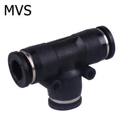 China Connect Pipes Pneumatic Quick Connector Tee Type Air Hose Fittings High Quality Te koop