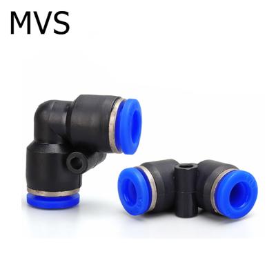 China Cheapest Hotels PL Pneumatic One Touch Fitting Push In Elbow Plastic Pneumatic Hose Fitting Quick Connector Te koop