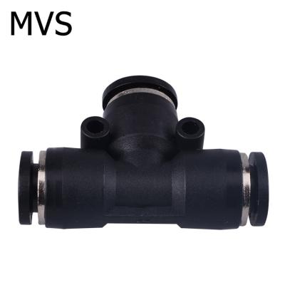 China Connect Pipes Plastic Pneumatic Quick Connector Tee Type Air Hose Fittings Te koop