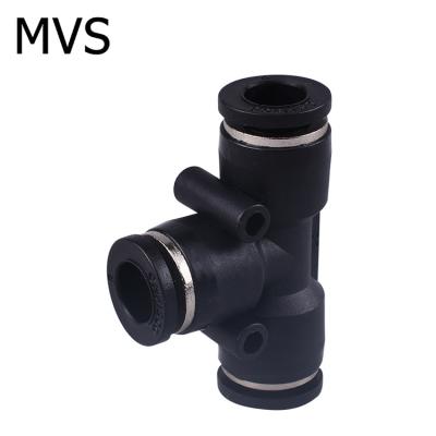 China Connect Pipes PE Type Tee Tube Quick Pneumatic Connector Connect Plastic Joints Air Hose Fittings Te koop