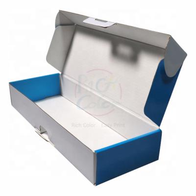 China Recycled Materials Double Sides Printing Easy-Fold Corrugated Mailing Shipping Box Printing Service for sale