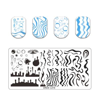 China 12*6cm New Reusable Snakeskin Nail Stamping Line Girl Design Graffiti Foil Temperature Lace Stamp Template Plates Plate Head Heart for sale