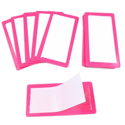 China Professional Nail Art Template Backing 12*6cm Rose Red Plastic Nail Art DIY Soft Stamping Plate Backing for sale