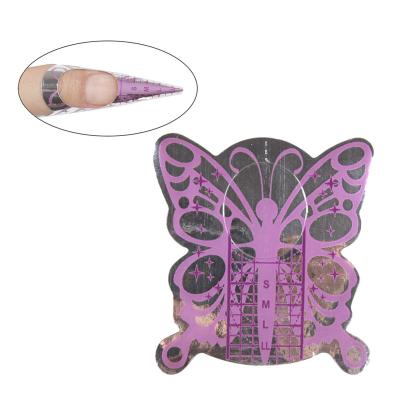 China Professional UV Transparent Horseshoe Shape Nail Art Nail Form 500PCS Nail Art Template Finger Angel High Adhesion Maker for sale