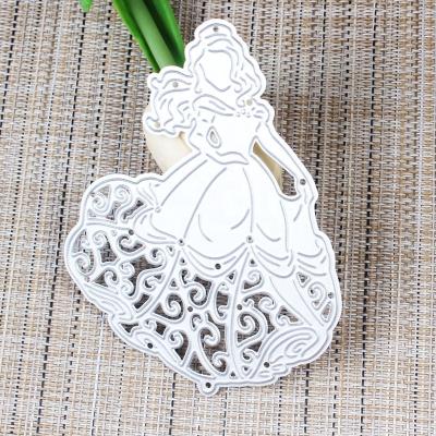 China Beautiful China Queen Album Design Greeting Card Opening Metal Curve Stencil Cutting Dies Scrapbooking for sale