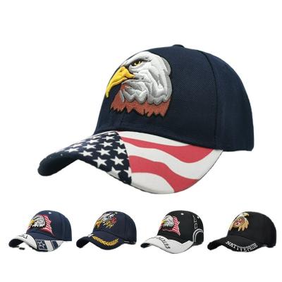 China Brand New 2023 JOINT Eagle Embroidery Baseball Cap Flag Snapback Dad Hats Bone Summer Male Casual Letter USA Tactical Hats for sale