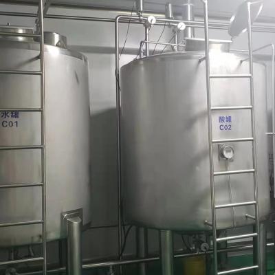 China High Precision Filling Stainless Steel Acid Base 1000L Tank CIP Washing System Level Washing For Fruit Juice for sale