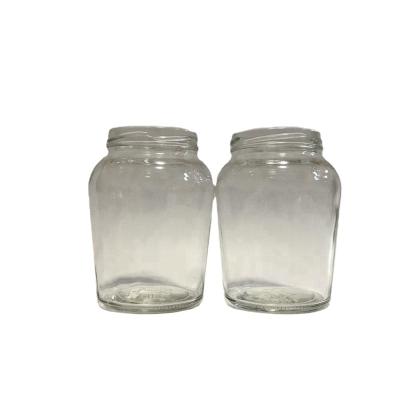 China Freshness Preservation 500ml Honey Glass Jar Customized Shape And Logo for sale