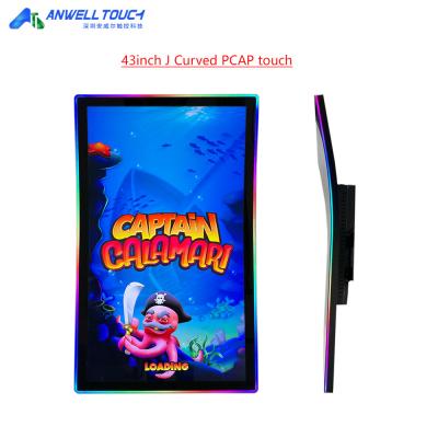 China Anwell Touch New 43'' J Curved Touch Screen 1920 X 1080 Full HD Curved Gaming PCAP Touch Screen for sale